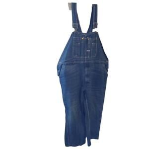 Big Smith Overall's 80's Vintage Clothing Denim Light Blue Men's Size 46X28